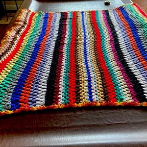 Colorful throw blanket